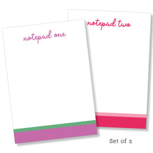 Load image into Gallery viewer, 5x7 Notepad: Double Stripe Set
