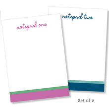 Load image into Gallery viewer, 5x7 Notepad: Double Stripe Set