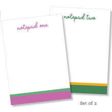 Load image into Gallery viewer, 5x7 Notepad: Double Stripe Set