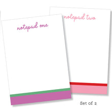 Load image into Gallery viewer, 5x7 Notepad: Double Stripe Set