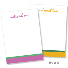 Load image into Gallery viewer, 5x7 Notepad: Double Stripe Set