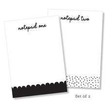 Load image into Gallery viewer, Notepad: Black & White Set