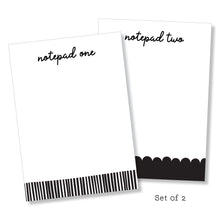Load image into Gallery viewer, Notepad: Black & White Set