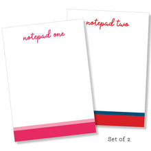 Load image into Gallery viewer, 5x7 Notepad: Double Stripe Set