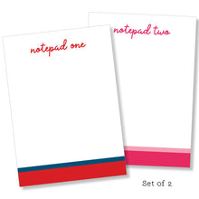 Load image into Gallery viewer, 5x7 Notepad: Double Stripe Set
