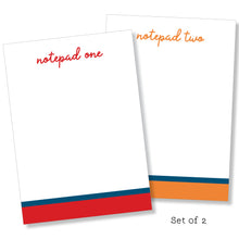 Load image into Gallery viewer, 5x7 Notepad: Double Stripe Set