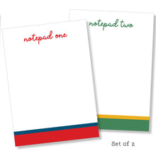 Load image into Gallery viewer, 5x7 Notepad: Double Stripe Set