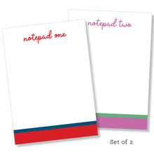 Load image into Gallery viewer, 5x7 Notepad: Double Stripe Set