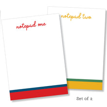 Load image into Gallery viewer, 5x7 Notepad: Double Stripe Set