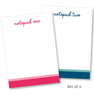 5x7 Notepad: Double Stripe Set