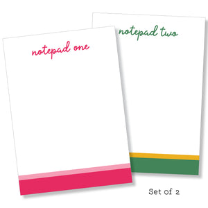 5x7 Notepad: Double Stripe Set