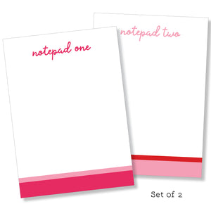 5x7 Notepad: Double Stripe Set