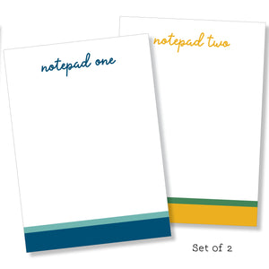 5x7 Notepad: Double Stripe Set