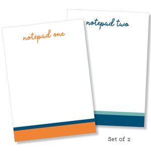 5x7 Notepad: Double Stripe Set