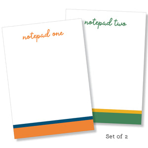 5x7 Notepad: Double Stripe Set