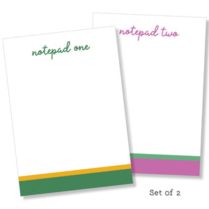 5x7 Notepad: Double Stripe Set