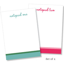 Load image into Gallery viewer, 5x7 Notepad: Double Stripe Set
