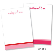 Load image into Gallery viewer, 5x7 Notepad: Double Stripe Set
