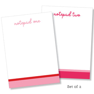 5x7 Notepad: Double Stripe Set