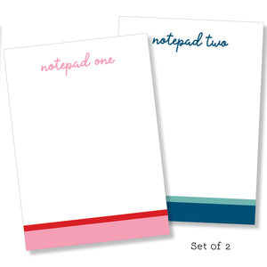 5x7 Notepad: Double Stripe Set