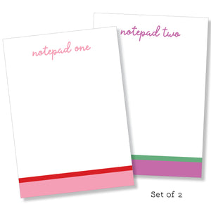 5x7 Notepad: Double Stripe Set