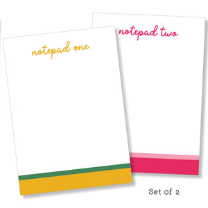 5x7 Notepad: Double Stripe Set