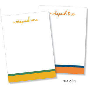 5x7 Notepad: Double Stripe Set