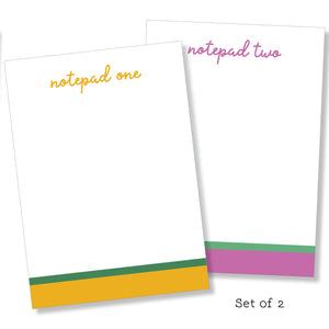 5x7 Notepad: Double Stripe Set