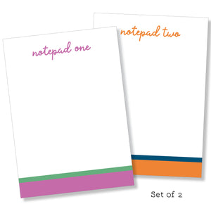 5x7 Notepad: Double Stripe Set