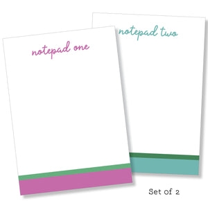 5x7 Notepad: Double Stripe Set