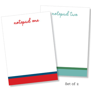 5x7 Notepad: Double Stripe Set