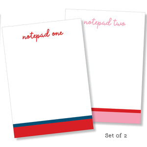 5x7 Notepad: Double Stripe Set