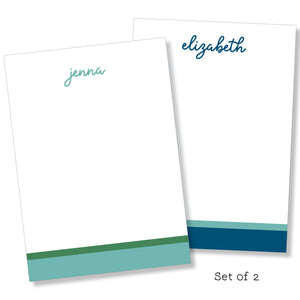 5x7 Notepad: Double Stripe Set